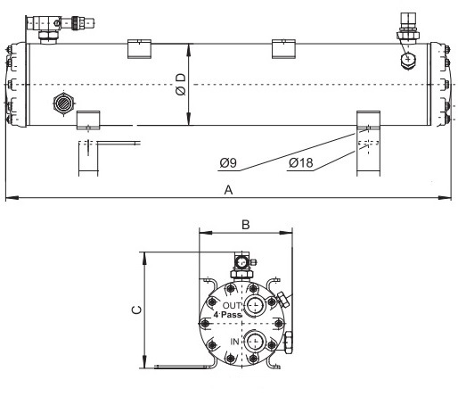 Кожухотрубный теплообменник BITZER OW941