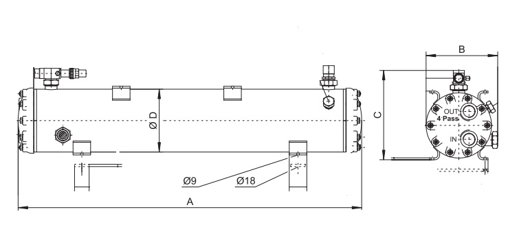 Кожухотрубный теплообменник BITZER K123H