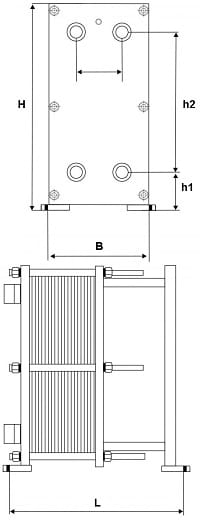 Чертёж теплообменника Thermowave TL-2000